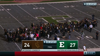 Peaceful Student Protest Marches On Eastern Michigan Field As Game Ends